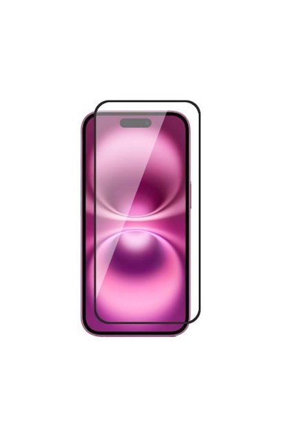 Folie protectie din sticla, compatibila cu iPhone 16, cu lipici pe tot ecranul Full Glue, Case Frien