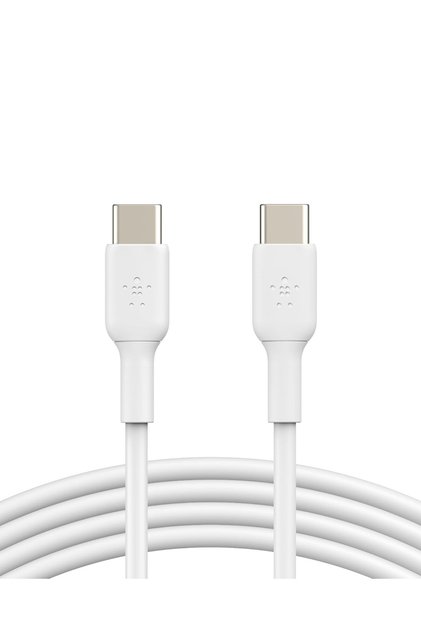 كابل BoostCharge USB-C إلى USB-C بطول 1 متر باللون الأبيض بقوة 60 وات