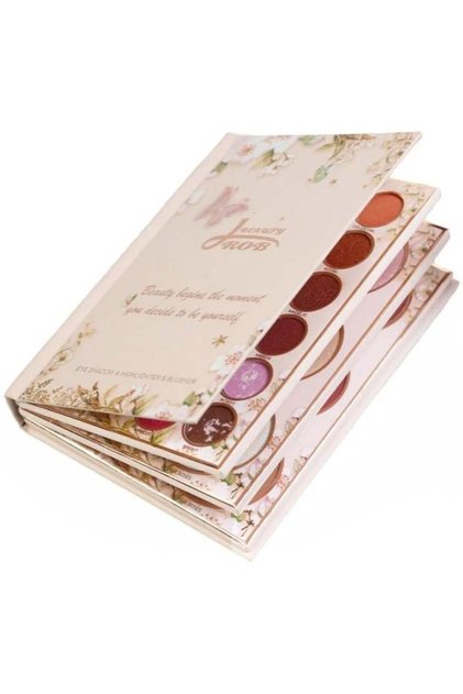 A complete makeup palette (blush + highlighter + eyeshadow)