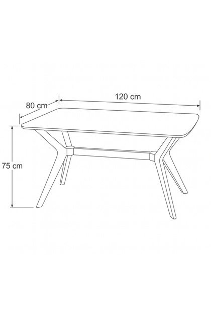 PLASMOB 80x120 Mutfak Masa Takımı 1 Masa + 4 Ahşap Sandalye Salon