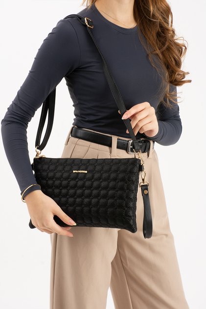Quilted Pattern Plain Skin Leather Women's Portfolio/Clutch/Handbag