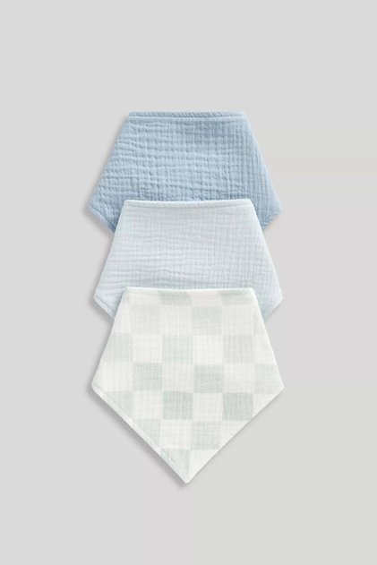 3 Pack Muslin Dribble Bibs