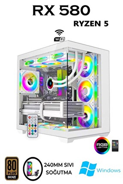PC ABİ V15 GAMİNG PC / OYUNCU BİLGİSAYARI / RYZEN 5 5500 / RTX