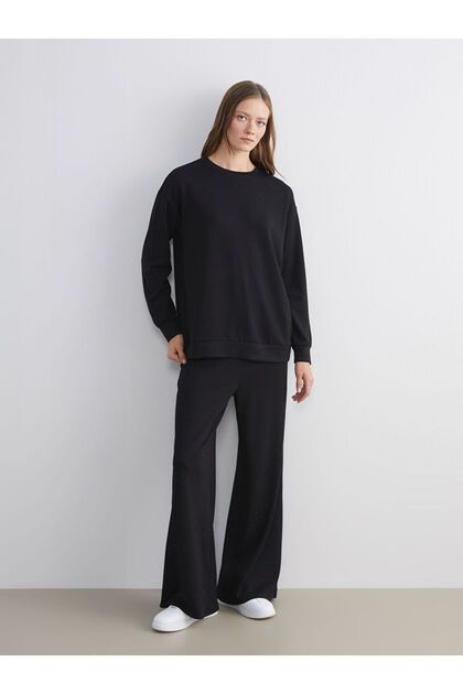 Women's Wide Leg Sweatpants with Elastic Waist