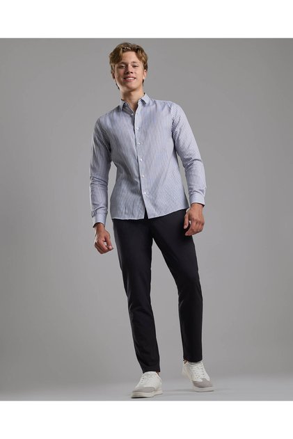 Solid Relaxed Fit Pants with Button Closure