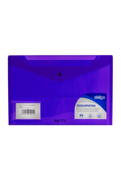 Mapa plic cu capsa si doua buzunare A4+, mov SF020