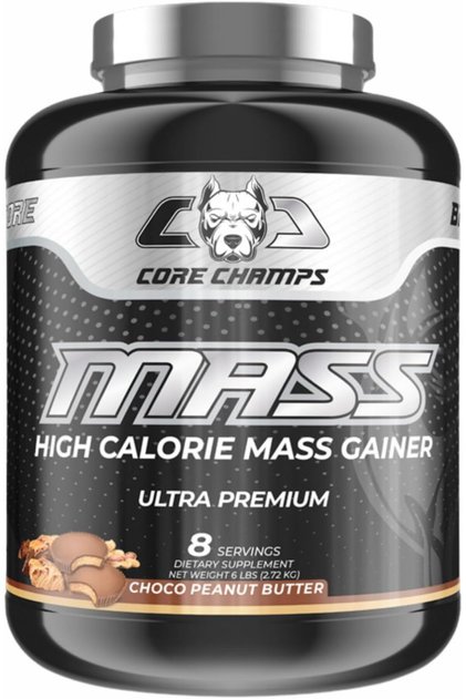 Mass Gainer 50g Whey Protein, Carb Loaded with BCAAs 6lbs Chocolate Peanut Butter