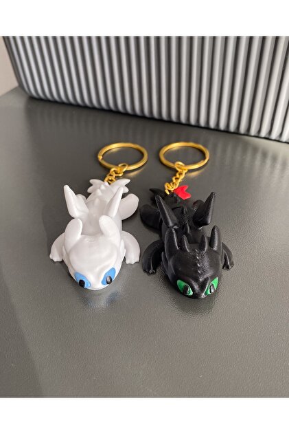 Figuva Toothless Dragon Couple Keychain - How to Train Your Dragon