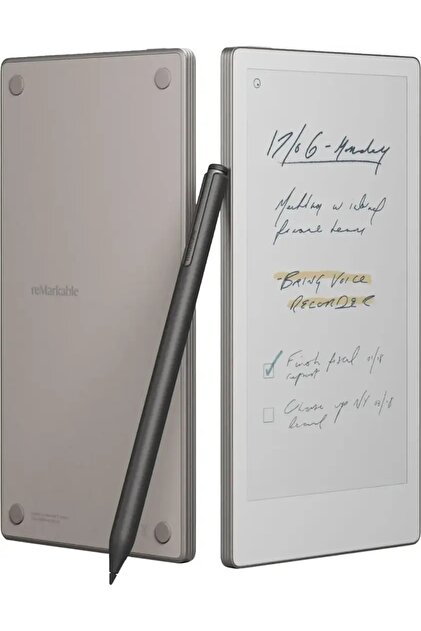 remarkable Paper Pro Move + Marker Plus Kalem + Polimer Dokuma Gri