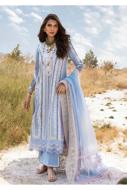 Luxury Embroidered Suits Unstitched 3 Piece - Luxury Lawn Z10 - Luxury Collection