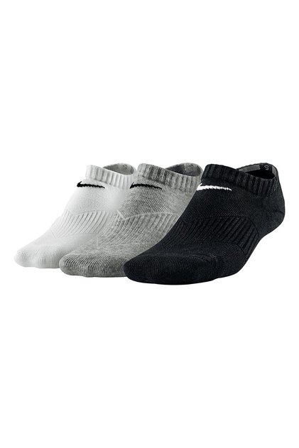 Cushioned No Show 3 Pack Scok Unisex Pamuklu 3 lü Çorap Beyaz Gri Siyah