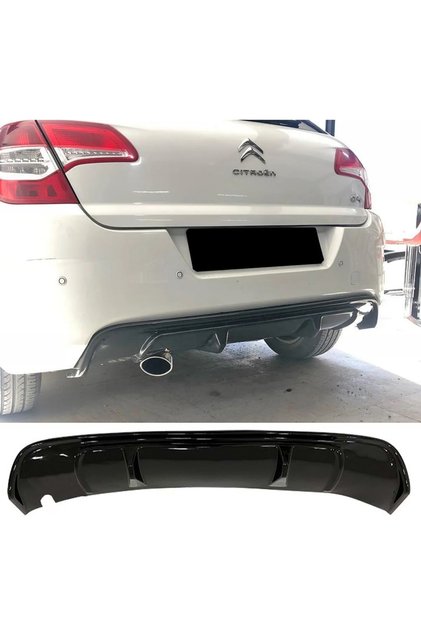 Citroen C4 Difüzör Parlak Siyah Plastik 2011 2012 2013 2014 2015 2016 Arka-difizör-bodykit-ek
