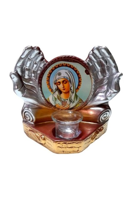 Suport lumânare cu două mâini, Fecioara Maria, 21 cm, GXL052
