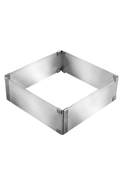 Tavă dreptunghiulară reglabilă pentru tort 15-28 cm, oțel inoxidabil