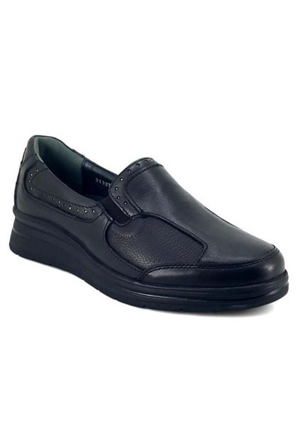 Faye Leather Anatomical Casual Shoes-Black