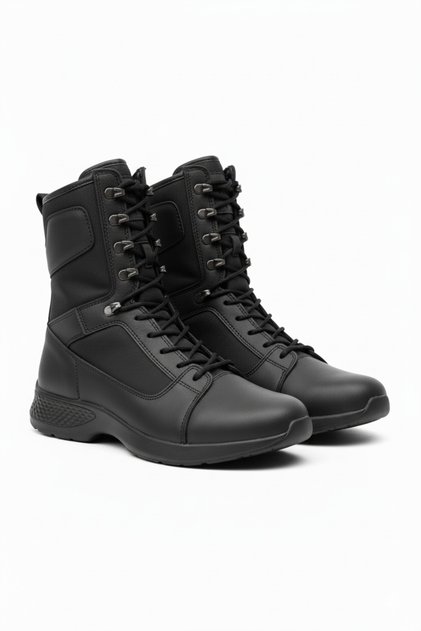 Verton lace-up men's everyday outdoor waterproof boot - black