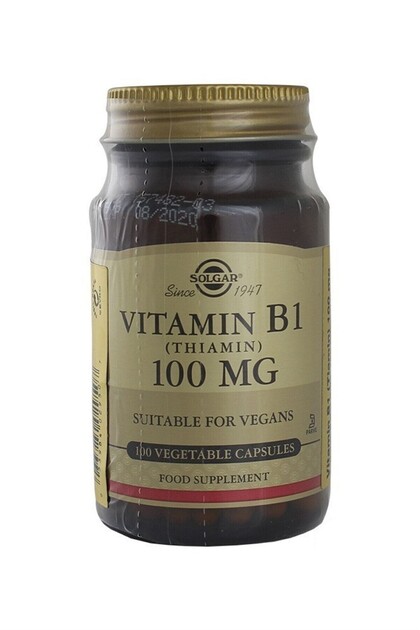 Vitamin B1 Thiamin 100 Mg 100 Vegetable Capsules