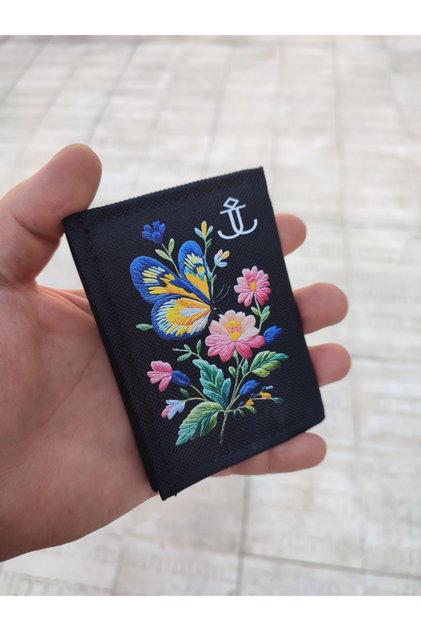Sports Wallet, Unisex Wallet with Velcro, Zipper, Keychain, Coin Compartment, Fabric Wallet