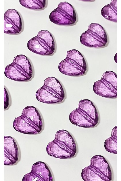 20 Pieces of Acrylic Heart Beads (20 mm)