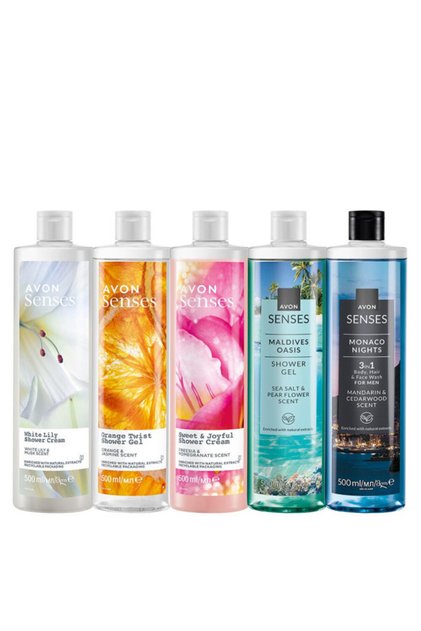 Set 5 geluri de dus Senses 500 ml
