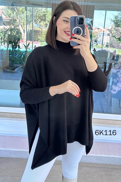 Batwing Sleeve Knitwear Blouse 6K116