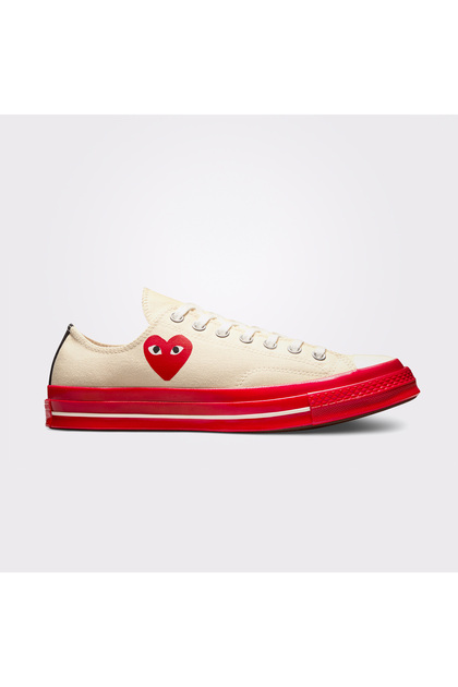 Converse X Comme Des Garçons Play Chuck 70 Unisex Krem Sneaker