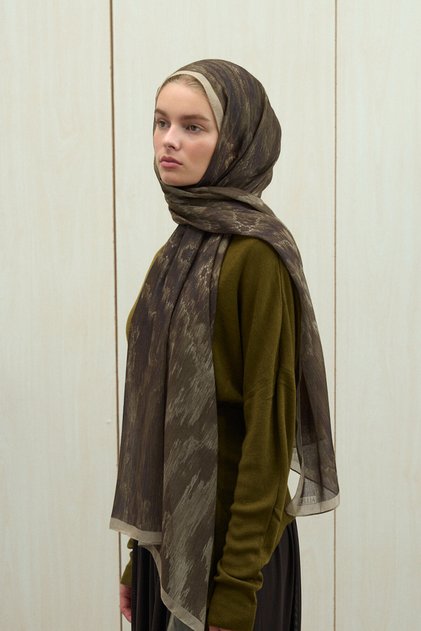 Siesta Soft Cotton Shawl - Khaki