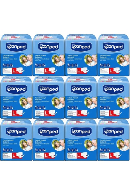 Patient Diaper Adult Waistband Textile Surface L - Large - Large 168 Pieces (12Pk*14)