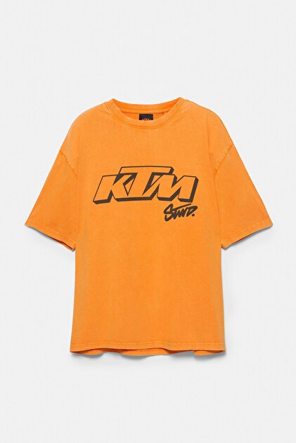 Pull & Bear KTM x STWD turuncu t-shirt - Fiyatı, Yorumları