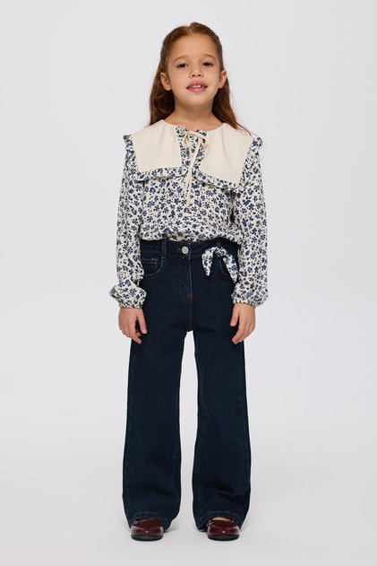 Girl's Navy Blue Jeans