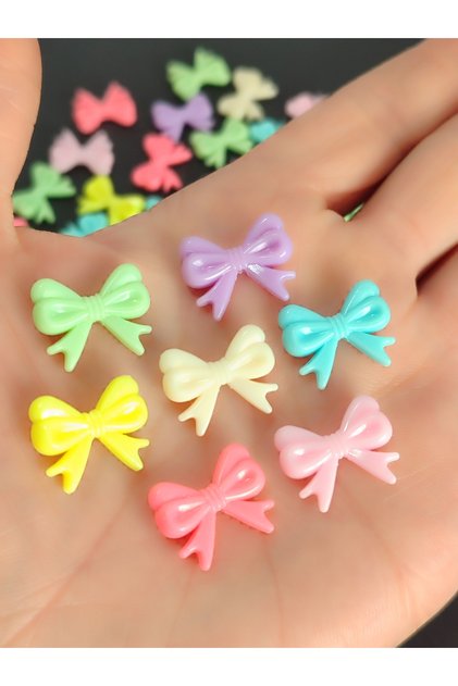 30Pcs Acrylic Bow Beads