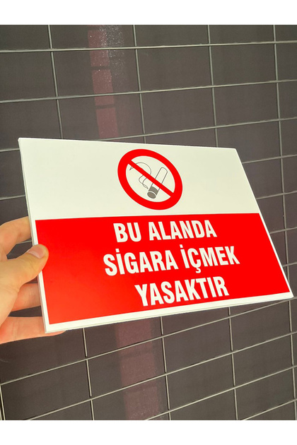 Neon Bu Alanda Sigara İçmek Yasaktır Sigara İçilmez Uyarı Levhası