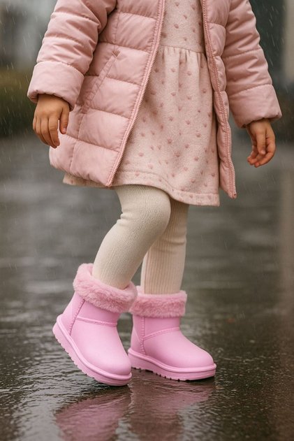 Water and Cold Proof Short Size New Fashion Colorful Girls' Rain Boots