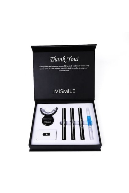 Kit de albire a dinților VIP, Dispozitiv LED profesional, Pixuri cu gel de albire, Gutiera