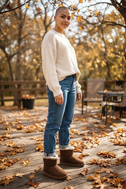 Muhdamads Suede Fur Lined Thick Sole Winter Boots & Booties