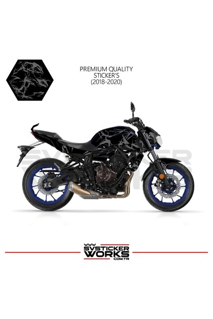 Mt-07 2018-2020 Fairing Sticker Lightning Bolt Engine Fairing Model Ready Kit 2018-2020 Compatible