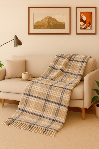 Cozy Life Cotton Scottish Tv Blanket 130X170