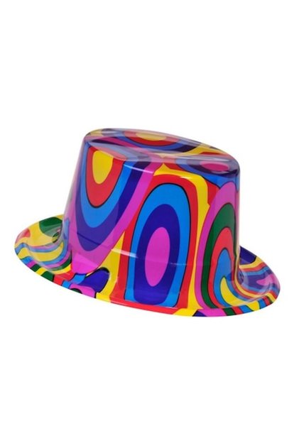 Pălărie pentru costum de adult, multicoloră, material PVC