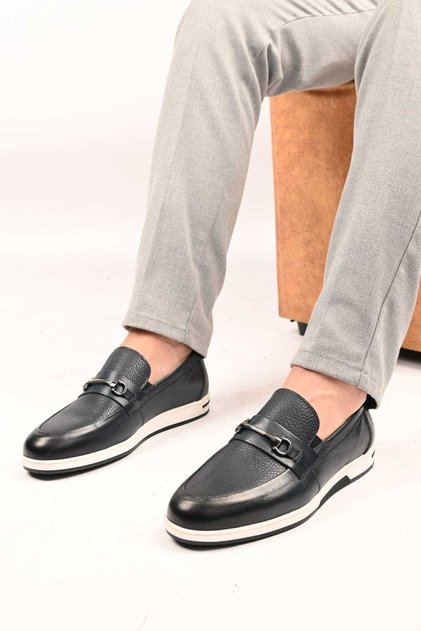 Laceless Buckle Loafer Thermo Sole Genuine Leather 333-5582 Men's Shoes