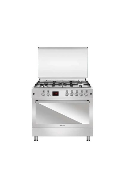 موقد غاز 90*60، 5 شعلات، حديد الزهر، 2 مروحة توربو، فولاذ، تركيا، GSF9S50GF-HIXOD