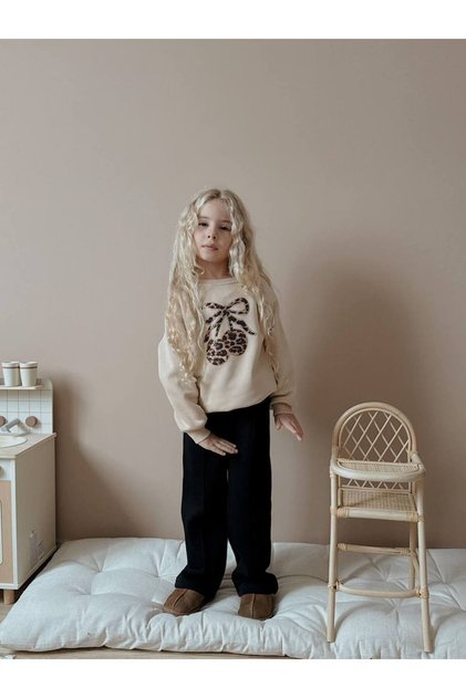 Girls' Cherry Print Three-Thread Fleece-Lined Winter Soft and Supple Suit
