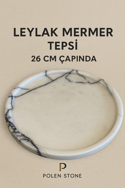Lilac Marble Tray – 26 cm