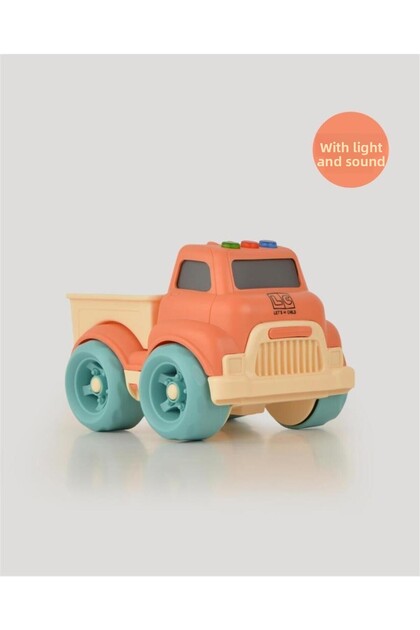 Tiny Turntable with Sound & Light 31016 Orange - Beige Case, Toy Turntable for Kids