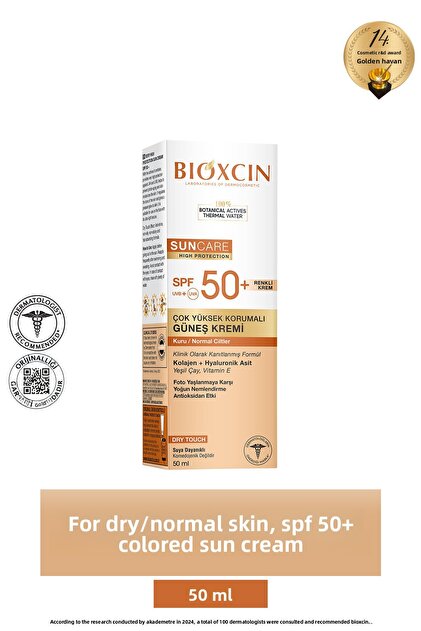 Sun Care Sun Cream Colored High Protection Spf50+ for Dry & Normal Skin 50 ml