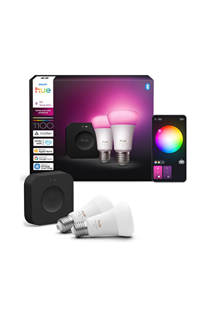Philips HueWCA 9W E27 Renkli Akıllı Ampul 3'lü Başlangıç Seti