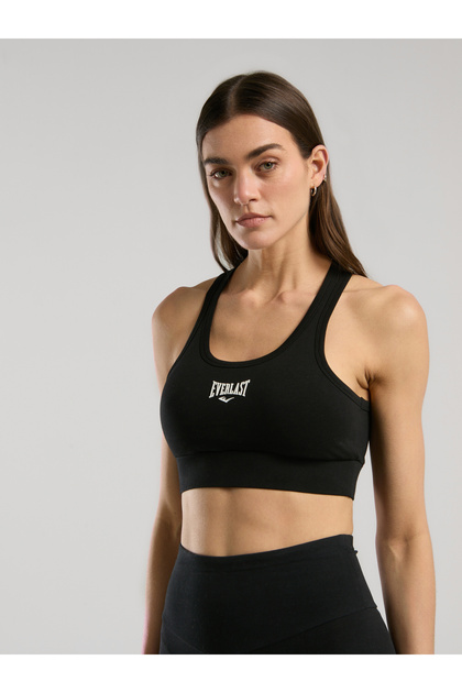 Sutien sport pentru femei Ever Essentials negru din bumbac