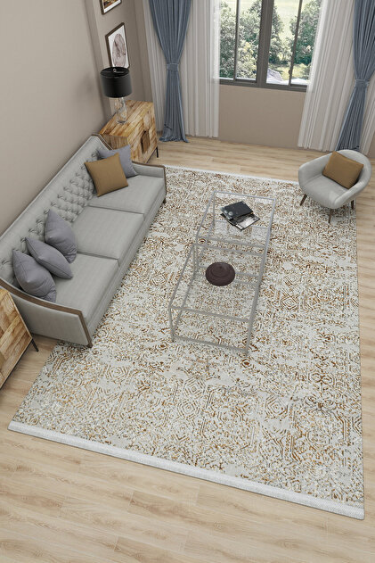 SEVENHILL Milano 205 Gri Zarif Dokuma Salon Yatak Odası Halısı
