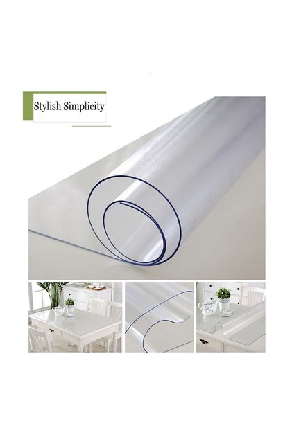 Transparent 1.3 mm Thick Pvc Tablecloth Table Protector.