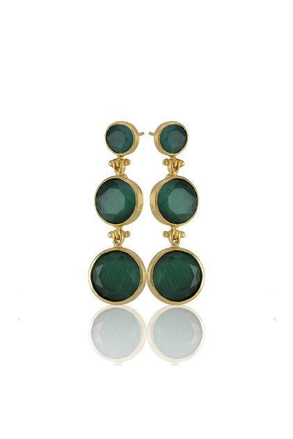 Kadir Jewellery 22 Ayar Altın Kaplama Vintage Küpe -El İşçiliği Ve Hipoalerjenik Küpe
