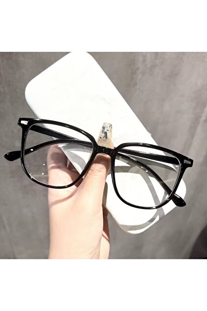 Square Rectangular 54 Ekartman Metal Transparent Women Men Unisex Blue Light Protection Screen Glasses Eyewear